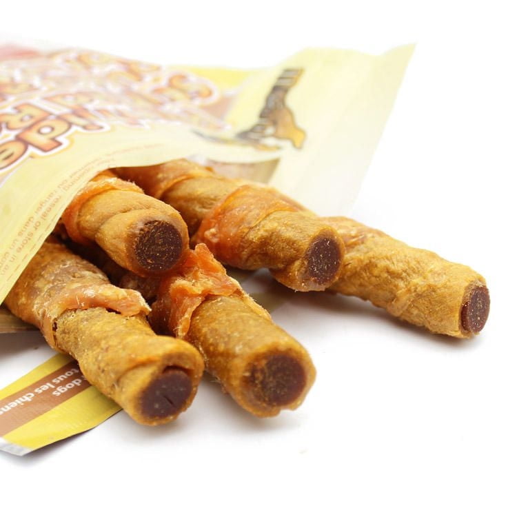 MeatyWay Rawhide Stuffed Rolls Dog Treats