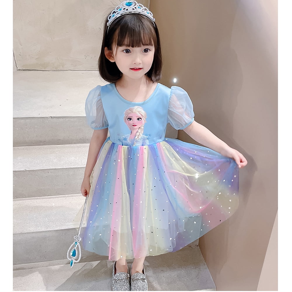 KL READY STOCK Frozen Dresses Princess Girl Anna Elsa Dress Fancy Birthday  Cosplay Costume Girls Birthday Party Cloth | Lazada