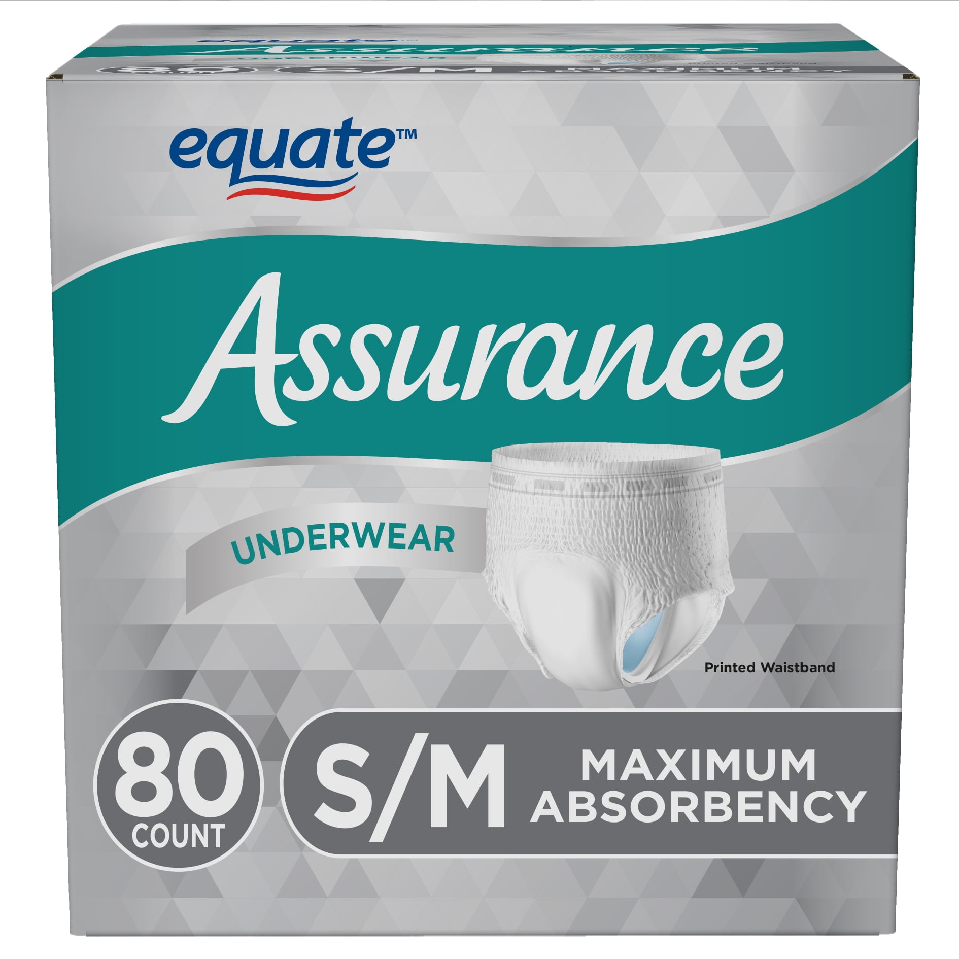 Assurance Incontinence Underwear for Men, Maximum, Small/Medium, 80 Count