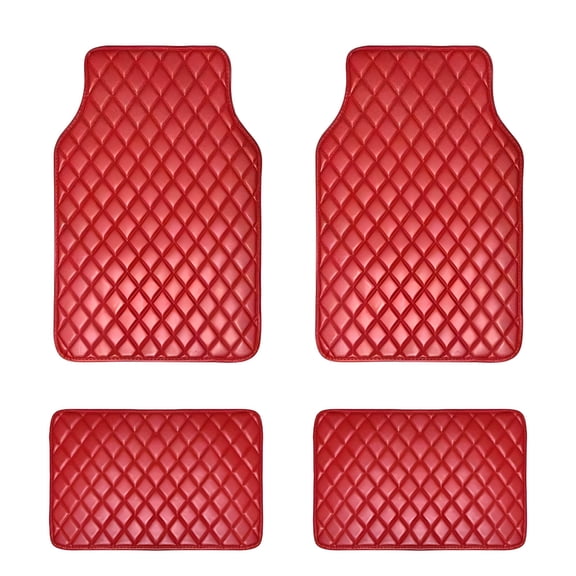 MELIVO Leather Carpet For Car, Simple Style Universal Size Car Floor Mats, Heavy Duty, Easy To Clean, All-Season Use