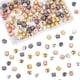thumbnail image 1 of 150 cuentas de lava natural galvanizadas de 8 mm, redondas y con baches, para pulseras, bisutería, 5 colores, 1 of 7