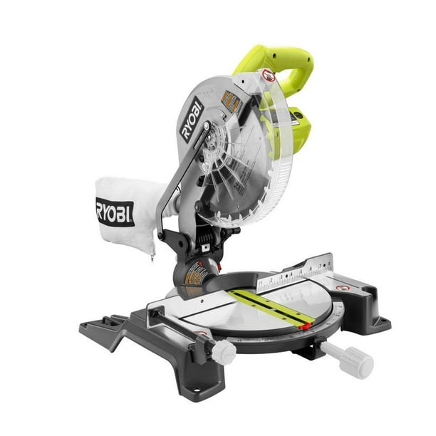Ryobi Miter Saw 14Amp Corded 10 in. Compound Stationary Laser Guide