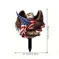 thumbnail image 3 of Darzheoy 4th of July Outdoor Decorations, Patriotic Wall Art Ornament, Handcrafted Metal Wall Art Decoration, Outdoor Weatherproof Home Accent for Yard, Porch, Front Door, Garden, Patio, 3 of 6