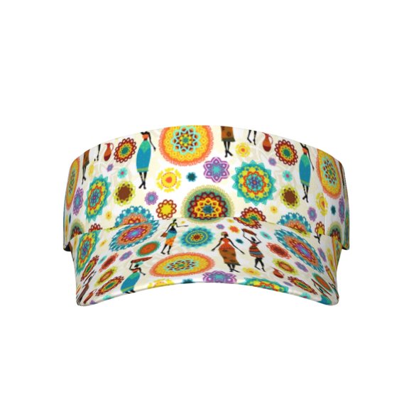 KLL Sport Sun Visor Hats Ball Caps Empty Top Baseball Sun Cap for Men Women-Beautiful African Womens
