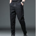 thumbnail image 4 of Men's Denim Pants Stretch Pencil Jeans Casual Solid Color Tapered Cuff S Trousers, 4 of 5