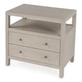 thumbnail image 1 of Butler Specialty Company Nora 2 Drawer Wood Wide Nightstand - Taupe, 1 of 8