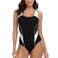 thumbnail image 3 of Triangles Bikini Swimsuit Conservative Swimsuit With Belly Cover for Seasides, 3 of 5