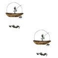 thumbnail image 3 of Bewildely Carillón de viento Estructura de hierro Campana colgante Decoración de jardín Accesorios para el hogar Decoraciones de patio Adorno 1 persona 2Conjunto, 3 of 6