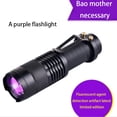 thumbnail image 2 of Linterna Uv Luz Ultravioleta Con Función De Zoom Mini Luz Uv Detector De Manchas De Orina De Mascotas Escorpión Uso Batería Aa/14500 Methold HA026141-02, 2 of 5