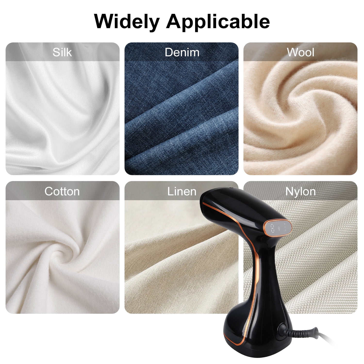 Steamer for Clothes, 1500W Fast Heat-up Clothes Steamer Handheld Garment Steamer with 3 Steam Settings, 320ml Water Tank with Cord, Portable Travel Steam Iron for Removes Wrinkle Safe on All Fabric