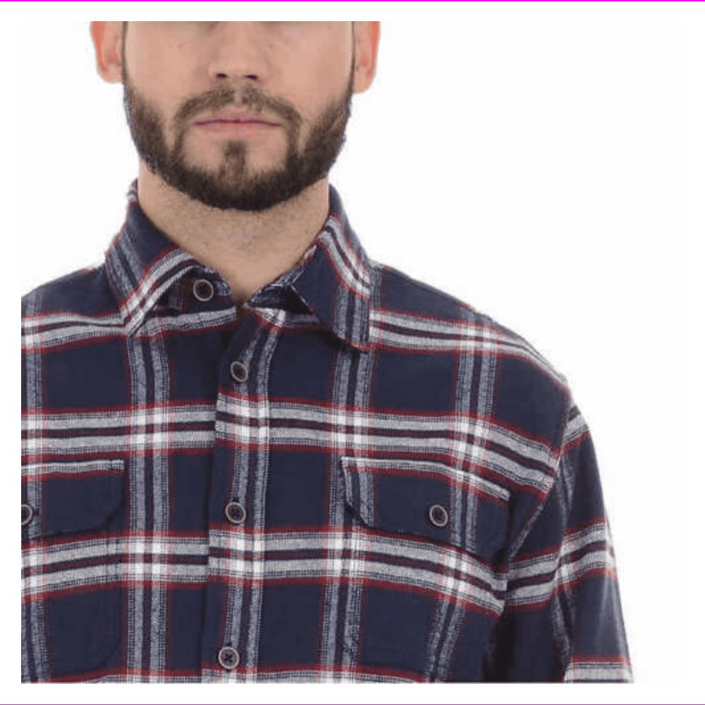 Jachs Men’s Brawny Flannel Shirt  Long Sleeve 