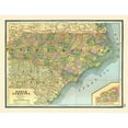 thumbnail image 2 of Johnson 24x19 White Modern Wood Framed Museum Art Print Titled - North Carolina - Johnson 1888, 2 of 4