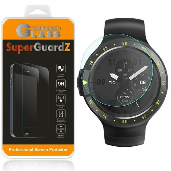 [2-Pack] For Ticwatch 2 Active - SuperGuardZ Tempered Glass Screen Protector [Anti-Scratch, Anti-Bubble]   2 Stylus Pen