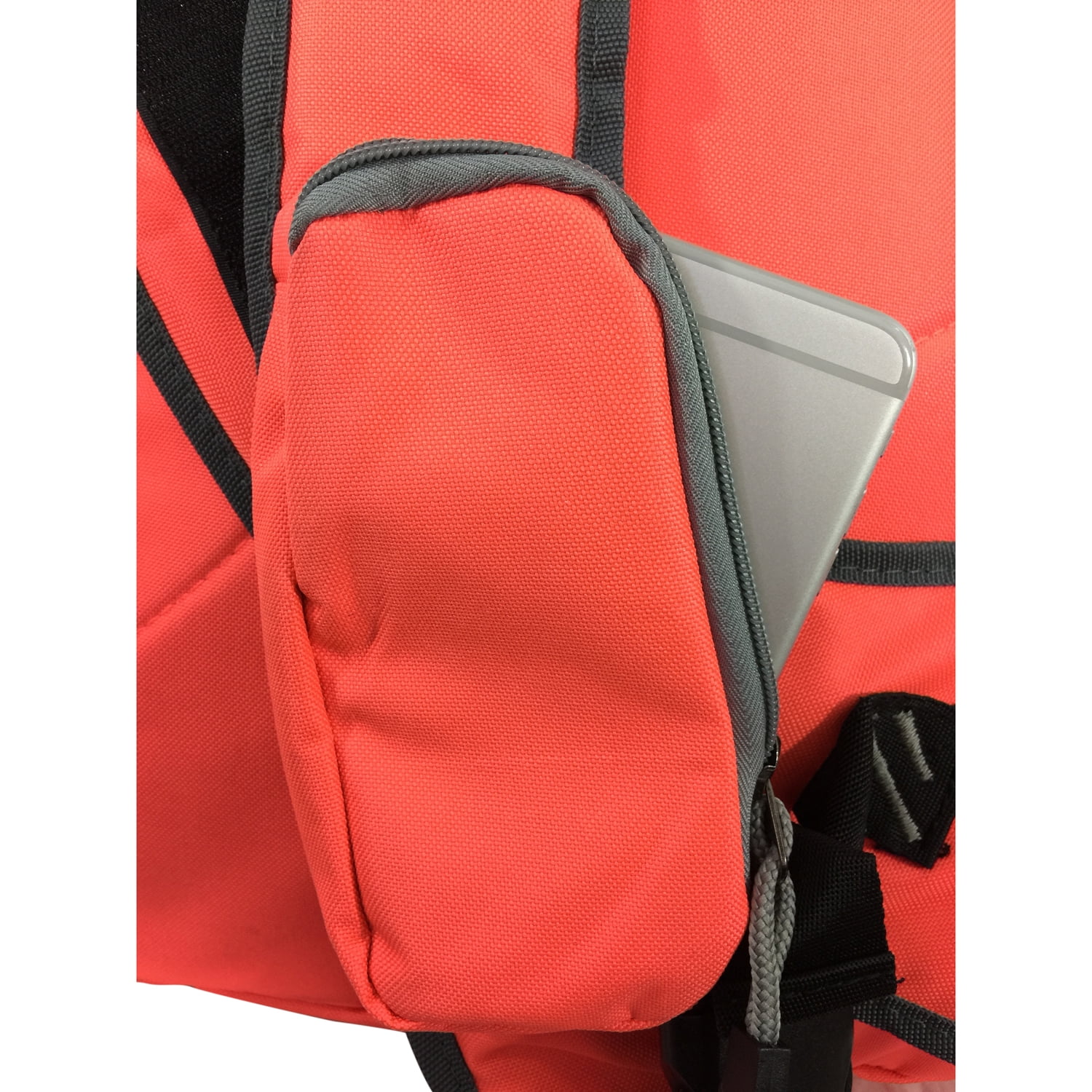 K-Cliffs 20 inch Unisex Reflective Sling Backpack Student Bookbag Travel Daypack Safety, Neon Pink 100% Polyester
