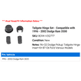 thumbnail image 2 of Tailgate Hinge Set - Compatible with 1996 - 2002 Dodge Ram 3500 1997 1998 1999 2000 2001, 2 of 2