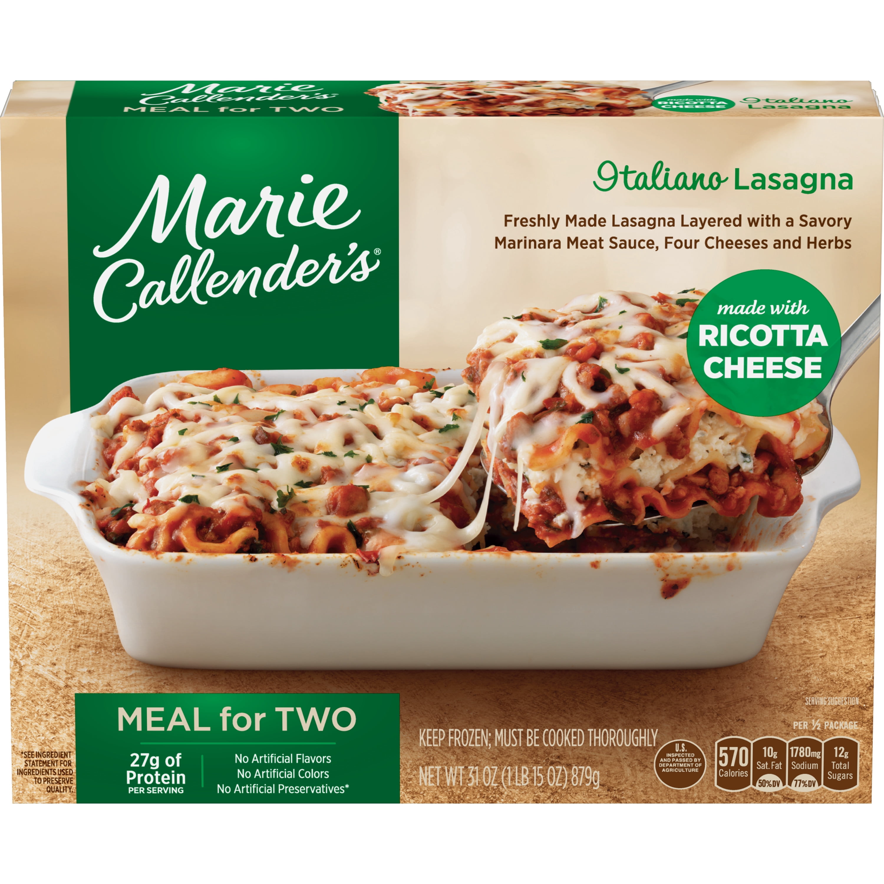 Marie Callender s Meal For Two Italiano Lasagna 31 Ounce Walmart