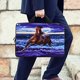thumbnail image 2 of Funda transporte suave para compu, portátil 14 15 15.4 15.6" iColor, protectora Dell Lenovo Toshiba HP Chromebook ASUS Acer, bolsa asa, estuche cuaderno, neopreno, soporte funda viajes, Horse ICB-04, 2 of 3
