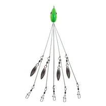Weloille 5 Arms Umbrella Rigs with Barrel Swivels Fishing Lures Bait Rigs Fishing Tackle for Bass