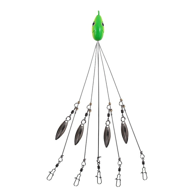ddioayh Liquidation Leurres de Pêche avec Parasol 5 Bras avec Émerillons à Pression