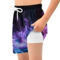 thumbnail image 4 of joogoo Blue Purple Flame Boys Swim Trunks Beach Swimsuit Shorts Boxer 7Y, 4 of 8