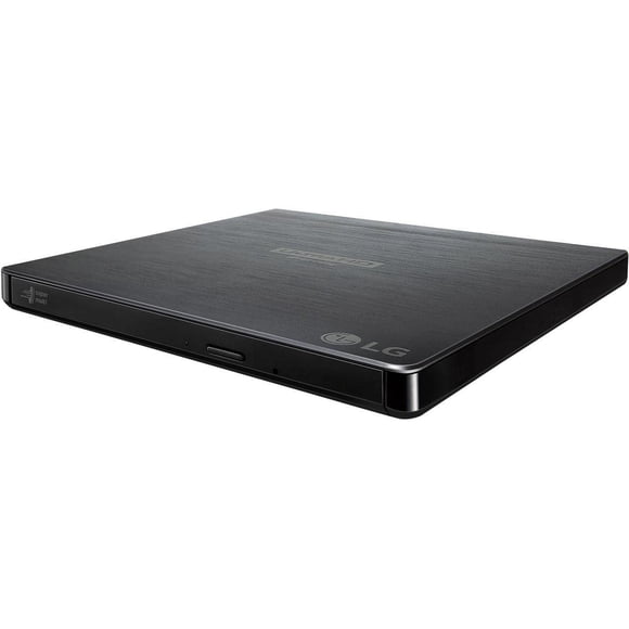 LG Electronics BP60NB10 Unidad híbrida portátil ultradelgada UHD 4K/Blu-ray/DVD+/-RW, compatible con USB 3.0, PC Windows, Linux, Mac OS, con soporte M-DISC, reducción de ruido, negro