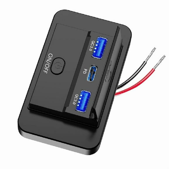 12V-24V Car Charging Station Adapter with Double Fast Charge USB&Type C Port, for Professional Driver Travel Outdoor Use