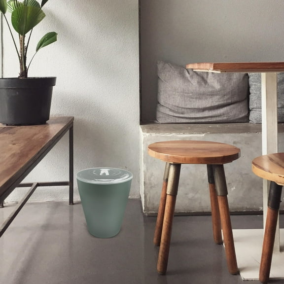 Topbathy 2Pcs Transparent Plastic Trash Can Lid Part Replacement for Waste Bin Covers and Garbage Containers