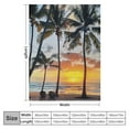thumbnail image 4 of JRXY Tropical Tree Fuzzy Blanket Hawaiian Coconut Palm Tree Flannel Throw Blanket for Sofa Couch Decor Summer All Season Bed Blanket Utra Soft Colorful Plush Blanket Beach White, 4 of 6