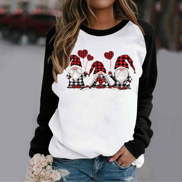 Puntoco Navidad moda mujer Casual manga larga impreso señoras sudaderas tops Puntoco Puntoco-6302
