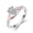 Rose Gold, variant on 925 Sterling Silver Cubic Zirconia Rose Gold Claddagh Heart Promise Rings for Her,Birthstone Rings For Women