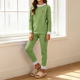 thumbnail image 5 of Lovzfmll Loungewear Set for Boys & Girls, Colorblock Ribbed Top & Joggers, Soft Home Wear for Little Girls, 9-10 Years, 5 of 9