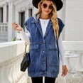 thumbnail image 5 of Zoeecloth Womens Denim Vest Jacket Summer Sleeveless Medium-Length Denim Waistcoat XS-XL, 5 of 9