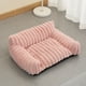 thumbnail image 4 of Cama para perros y gatos con forro de piel de conejo | Cojín suave y acogedor para sofá para mascotas para todo tipo de clima | Calidez invernal | Material transpirable | 50 x 30 x 20 cm | Gris,, 4 of 6
