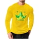 thumbnail image 3 of Ceisia Men's Mardi Gras Glitter Crown Print Waffle Knit Crew Neck Long Sleeve T-Shirt Gift, 3 of 5