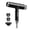 black, variant on Professional Ionic Blow Dryer Low Noise Hairdryer with Nozzle Powerful Hot and Cold Salon Professional Hair Dryer