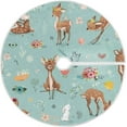 thumbnail image 1 of FMSHPON Cute Deer Xmas Christmas Tree Skirt Stand Mat for Holiday Party Decoration Indoor Outdoor 48 inches, 1 of 6