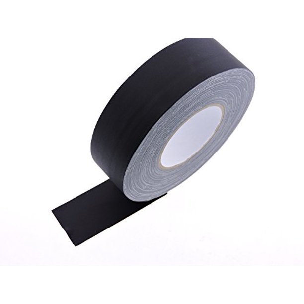 2" x 60 yd Black Gaffers Tape HEAVY 12.8 Mil Smooth Matte Finish PRO