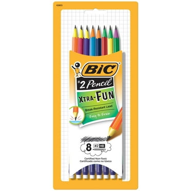 BIC Pencil Xtra Fun Graphite Pencil, Number 2 HB, 8 Count