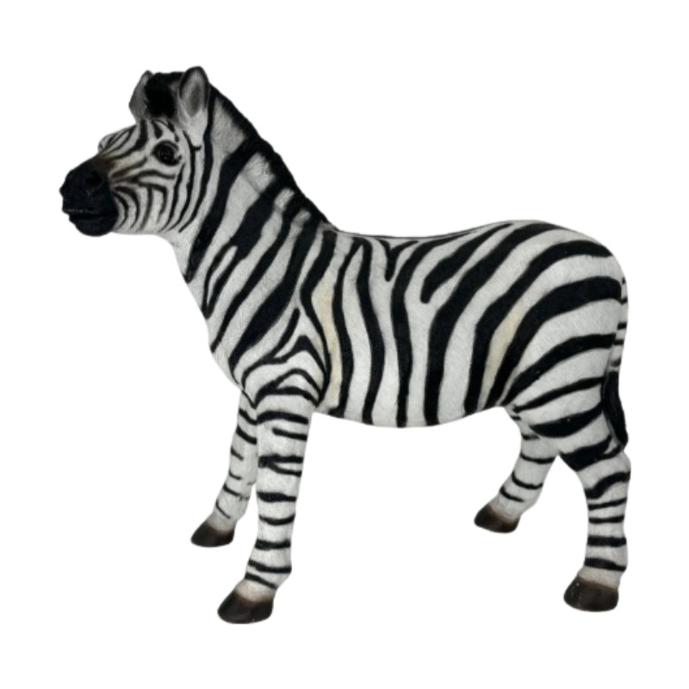GDF Studio Zebra Resin Indoor/Outdoor Guardian Statue, Weather-Resistant Decor Figurine for Garden & Courtyard