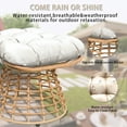 thumbnail image 3 of FKS LIFE Patio Swivel Chairs, Outdoor Furniture Sets Wicker Swivel Chairs with Thick Cushions and Ottoman - Set of 5, 3 of 11