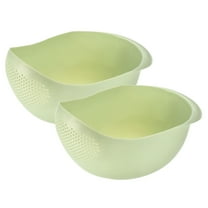 Unique Bargains Kitchen Colander Bowl Set 2PCS, Strainer for Draining Pasta/Vegetable
