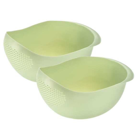 Unique Bargains Kitchen Colander Bowl Set 2PCS, Strainer for Draining Pasta/Vegetable