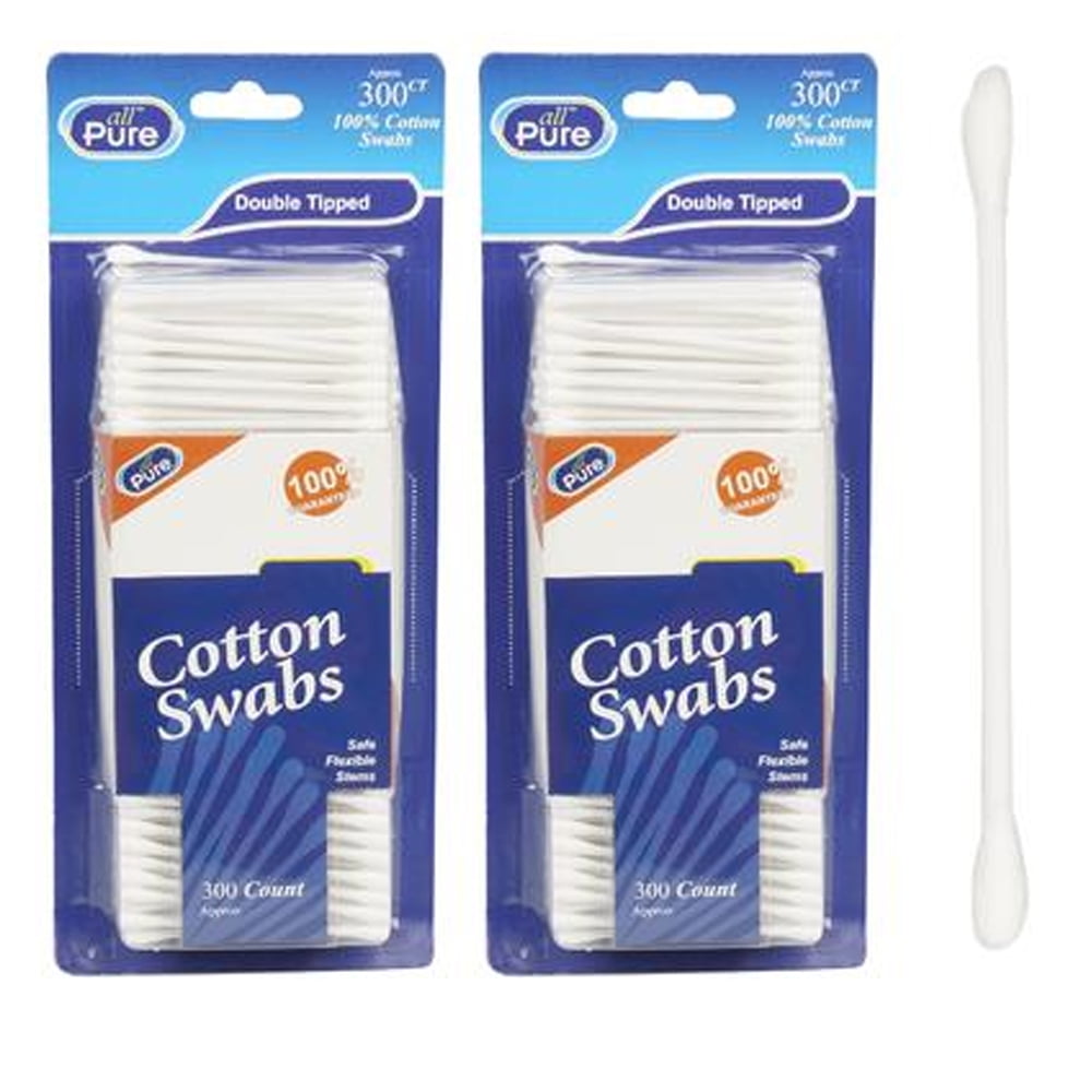 1100 Ct Cotton Swabs Double Tipped Q Tip Clean Ear Wax Makeup Applicator Remover
