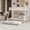 White, variant on Morufur Queen over Queen Bunk Bed with Twin Size Trundle, Metal Bed Frame with Guardrails and Ladder, Noise-Free, No Box Spring Needed, Black