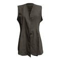 thumbnail image 7 of Short Sets for Women Sleeveless V Neck Long Cardigan Vest and Shorts 2 Piece Matching Set Business Casual Work Sets, 7 of 7