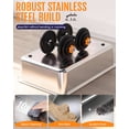thumbnail image 5 of Powools Cat Litter Box - Stainless Steel Litter Box with Lid for Kitty, Metal Base Enclosed Cat Box with Litter Scoop, Elevated Step Box, Activated-Carbon pack, 16.1" x 12.2" x 14.0", Grey, 5 of 8