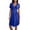 Blue, variant on Wdgfv Women's Summer Short Sleeve Casual Dresses V-Neck Floral Party Dress with Pockets Navy S