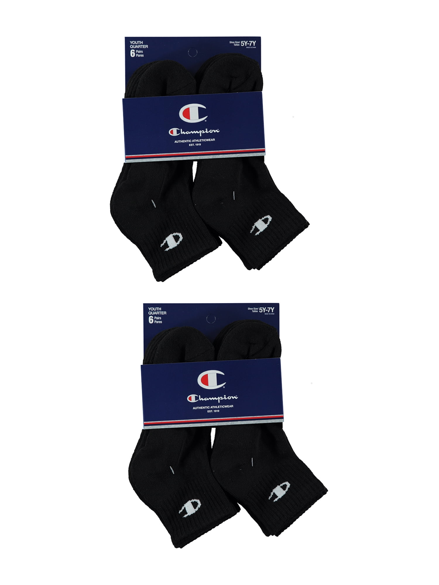Champion Boys Socks, 12 Pack Ankle Socks, Sizes 7 - 11