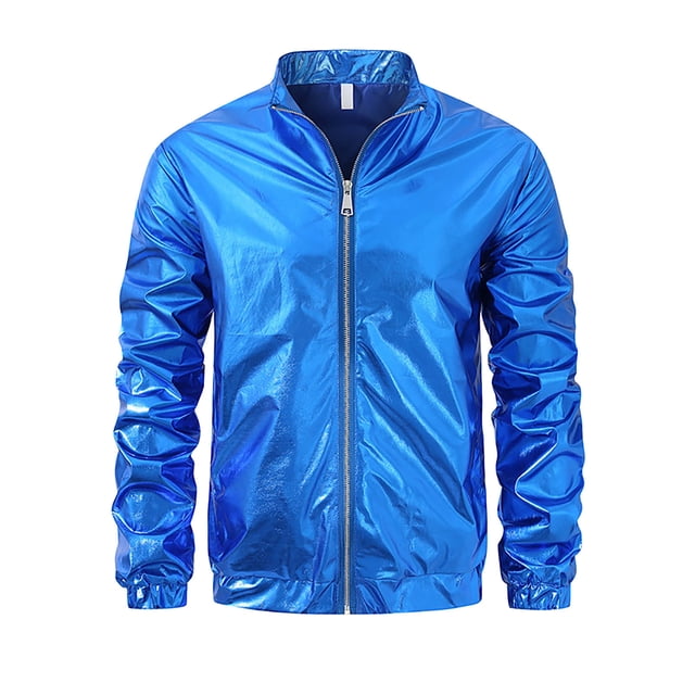 Veste de Performance pour Hommes avec Col Montant et Poches, Manches Longues, Design Cool pour Tenue Décontractée et de Spectacle