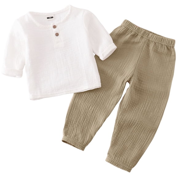 3 Pack Boys Girls Cotton Linen Long Pants Toddler Baby Summer Basic Harem Trousers Casual Elastic Waist Bloomers